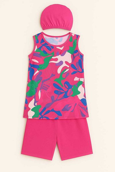 My Kids Wear Three Piece Girls' Short Shorts Swimsuit