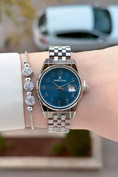 Daniel Klein Kadranı Mavi Kordonu Bakır Renk 24 Ay Garantili 30 Mm Kadın Kol ...