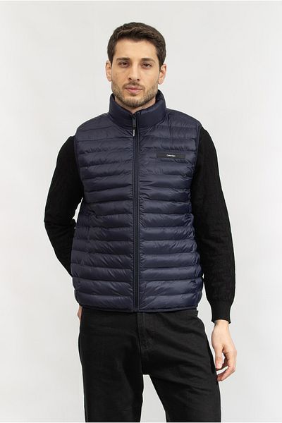 Calvin Klein Ανδρικό γιακά με ίσια κοπή που κλείνει με φερμουάρ Navy γιλέκο K10K 113470 -CHW