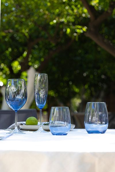 Rakle Blue 350 Cc Larc Set of 4 Water Glasses