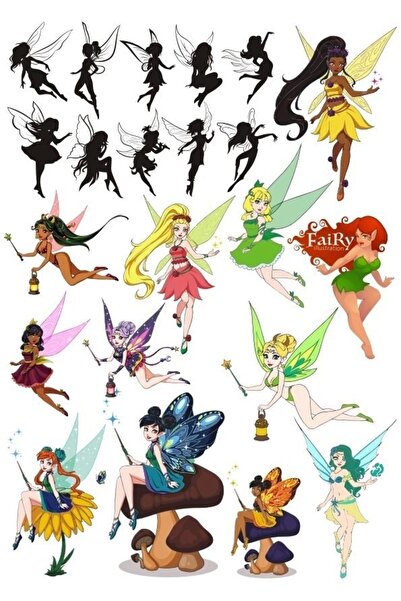 Reysa Tasarım مجموعة ملصقات الجنية-3 مكونة من 19 قطعة للهاتف والكمبيوتر اللوح...