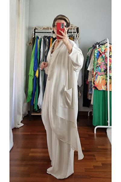 pudubutik Italian Pants with Silk Beige