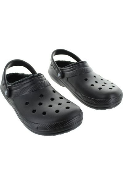 Crocs Μαύρες παντόφλες Unisex Classic Lined Clog