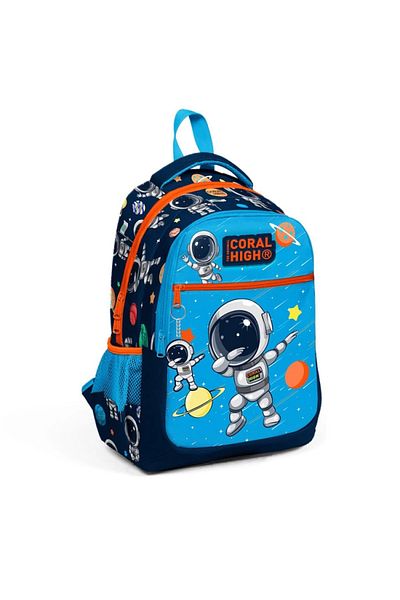 Coral High 23486 Тъмносиня раница с три отделения с шарка на астронавт