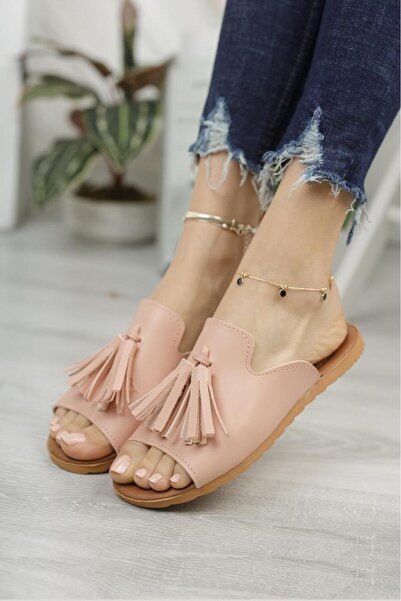 Moda Frato Γυναικείες παντόφλες Wzy Tasseled Παντόφλες εξωτερικού και οικιακού χώρου Ροζ