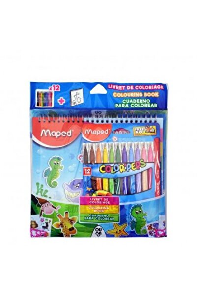 Maped Jungle Keçeli Kalem 12 Li Boyama Kitabı
