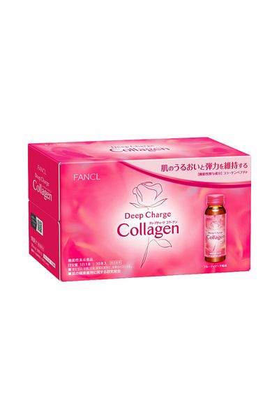 Fancl Deep Charge Collagen Drink I Japanese Marine Collagen I Collagen Peptides 500 ml Shots