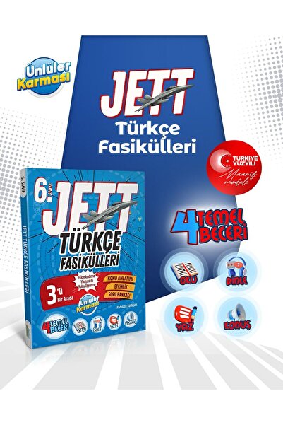Ünlüler Karması Yayınları 2025/2026 Basım 6. Sınıf Jett Türkçe Fasikülleri Gü...