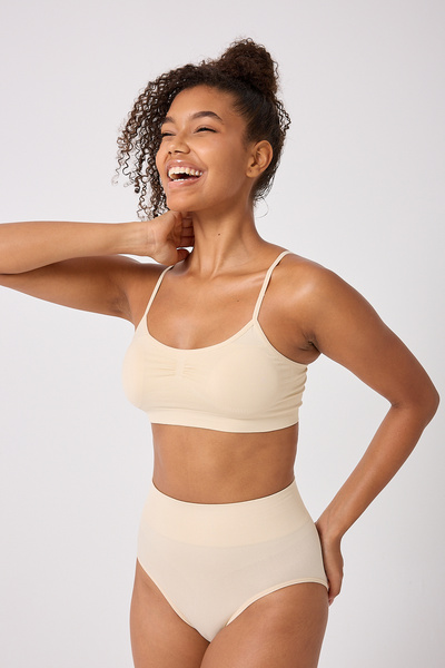 FOREVER MORE Γυναικείο μπουστάκι με λεπτό λουράκι χωρίς ραφή ελαστικό μαξιλαράκι