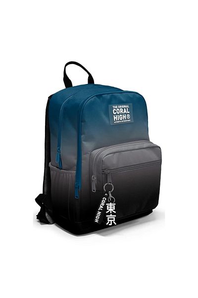 Coral High 23642 Σακίδιο πλάτης τεσσάρων διαμερισμάτων για παιδιά Nefti Grey Color Transition