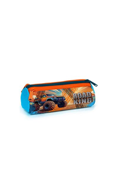Coral High Μπλε πορτοκαλί High Wheels Truck με μοτίβο τριών διαμερισμάτων τσάντα μολυβιού 22094