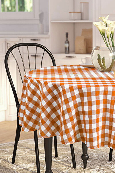 Soft Kare Gingham Round Large Square Tablecloth