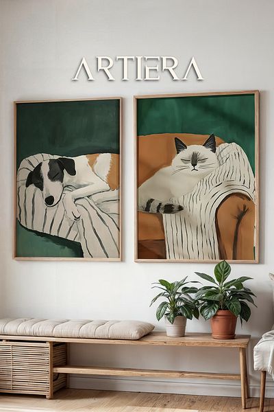 HİGUERA Prietenii drăguți care dorm în fotoliu Pictură în ulei Feel Dual Wood Framed Wall Painting