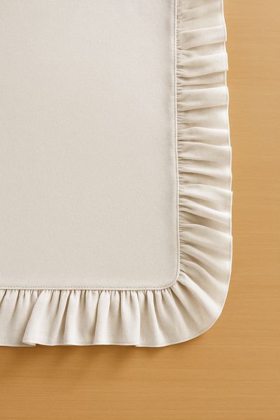 Mirilliahome Runner de in cu volane |   Runner cu volane naturale - Design elegant pentru decorarea mesei