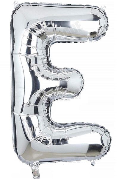 BeySüS 40 Inch SilvEr LEttEr Foil Balloon - LEttEr E
