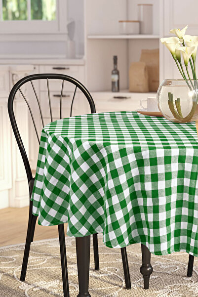 Soft Kare مفرش طاولة مربع كبير مستدير من القماش القطني