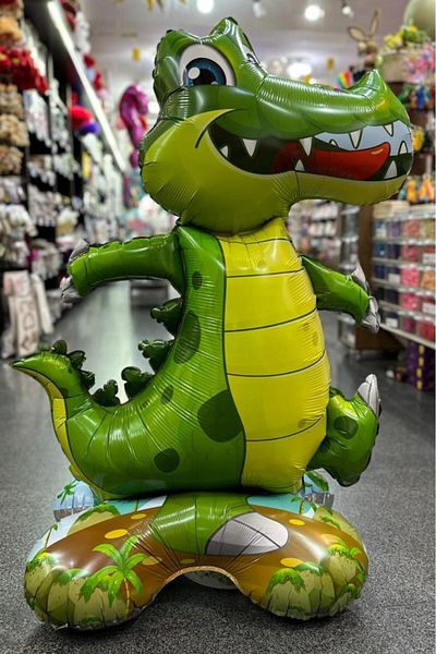 BeySüS Crocodile 115 cm Footed Foil Balloon