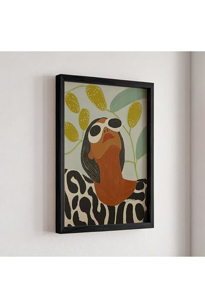 HİGUERA Ochelari de soare atrăgătoare pentru femei Decor curajos și impresionant Pictură cu cadru din lemn natural