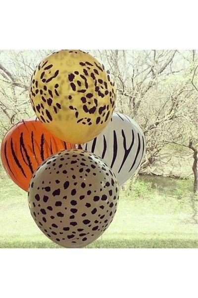 BeySüS Safari Themed 12" Inch Balloon 5 Pieces