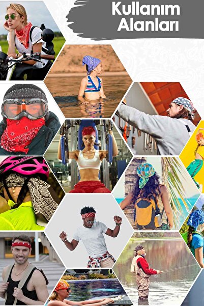 Modabutik C28 Kadın Sarı Siyah Zincir Desenli 50x50 Bandana Hyl Dg01611-22