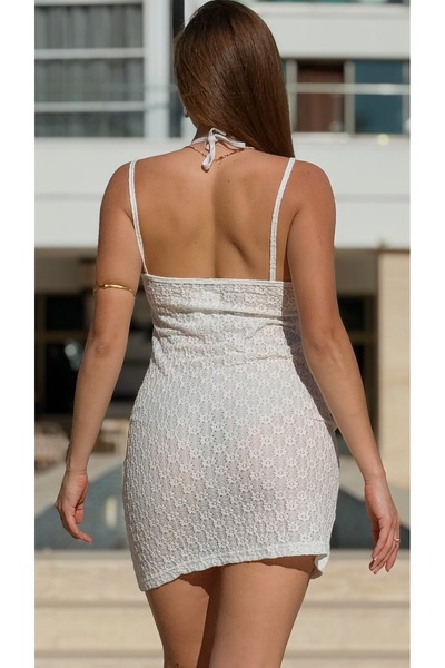 Swooft Γυναικείο Καλοκαιρινό Θαλασσινό Παραλία Pareo Λευκό Κομψό Γυναικείο Σέξι Φόρεμα Pareo