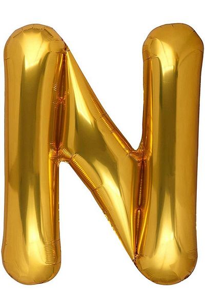 BeySüS Gold N Letter 40 Inch Foil Balloon
