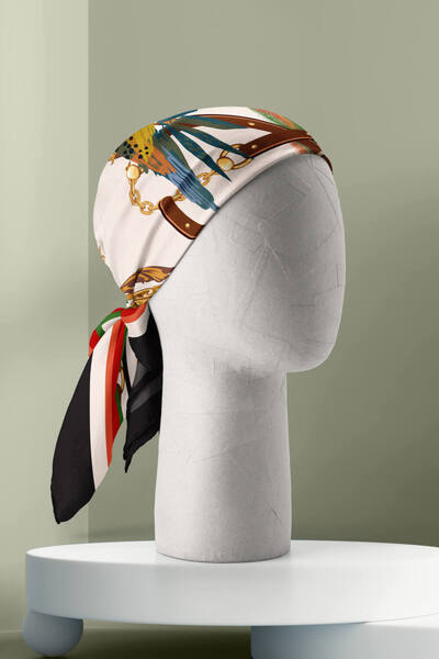 Modabutik E33 MODERN TROPIC TASARIMLI BANDANA
