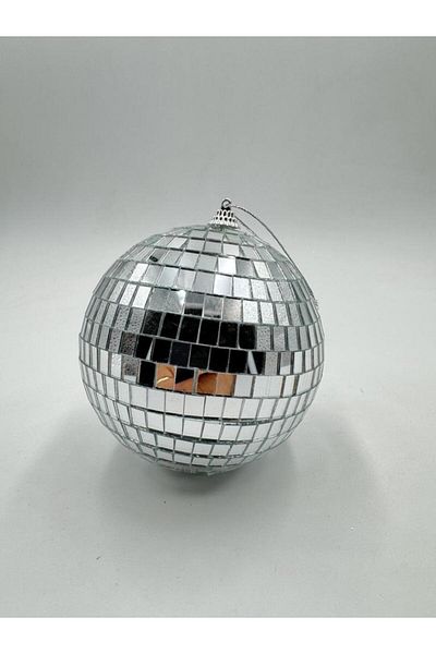 BeySüS 12 cm Bright Mirrored Christmas Pine Tree Disco Ball - Pack of 1