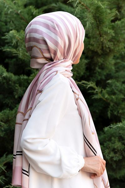 Vissona Γυναικείο φρέσκο ​​μεταξωτό σάλι Dusty Rose Powder