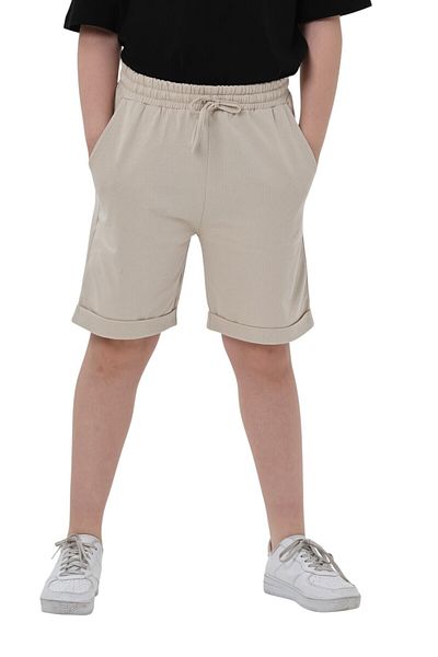ERDEM KIDS Male Child Basic Cotton Combed Double Leg Pocket Shorts