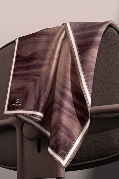 Vissona Kadın Twill Ipek Eşarp Sütlü Kahve