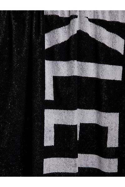 Calvin Klein Unisex Brand Logo Cotton Black Beach Towel Suitable for Beach and Sea Use Ku0ku00117-beh