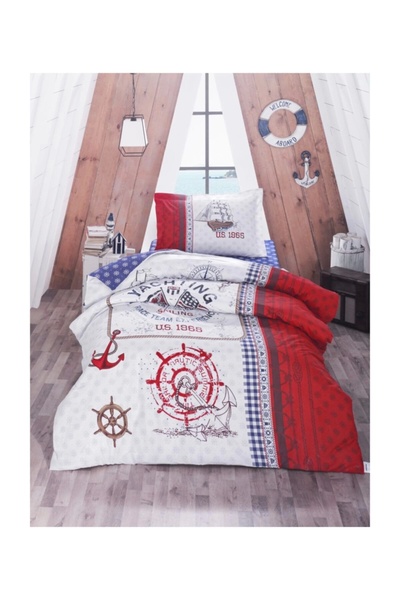 Clasy Одномісний комплект постільної білизни з бавовни Ranforce Alesta -Одном...