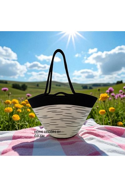 home decors by özlem Straw Shoulder Bag Beach Bag Daily Bag Handmade Handmade