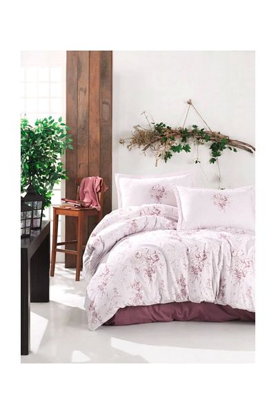 Clasy Σετ Παπλωματοθήκη Ranforce Διπλό Este Pink