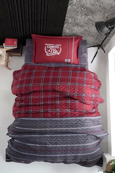 Clasy Set de patru anotimpuri Ranforce 100% bumbac Campus Claret Red
