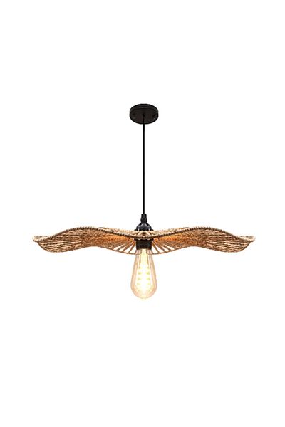 Hummer Bamboo Pendant Rural Rope E27*1L Diameter 500 mm