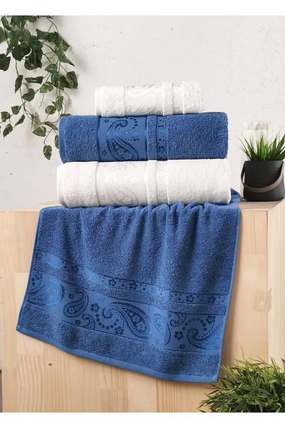 Fiesta VIP Jacquard Σετ Μπάνιου 4 τεμαχίων 2 τεμάχια 50x90 cm 2 τεμάχια 90x150 cm
