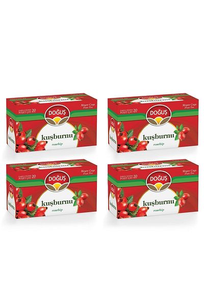 Doğuş Rosehip Herbal Tea 20Pcs*4
