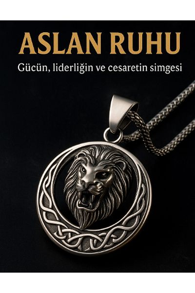 voyageaccessory Stainless Steel King Lion Necklace /60 cm Chain