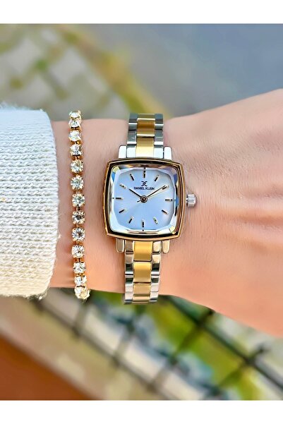 Daniel Klein Marka 2 Yıl Garantili Kadın Kol Saati - Bileklik Retro Küçük Kasa Kol Saati Gold Gümüş