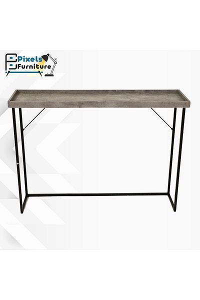 PixelsFurniture Pixel Furniture Console Table, Entryway with Wood Top and Metal Ends, Versatile