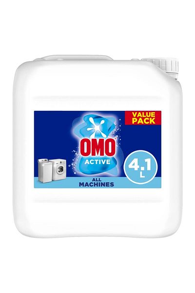 Omo منظف الغسيل السائل، عبوة اقتصادية فعالة 4.1 لتر، تنظيف عميق، إزالة البقع، ورائحة تدوم طويلاً