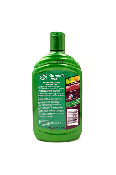 Turtle Wax Carnauba Wax 500ml – Deep Cleans, Polishes And Protects With Long-lasting Shine