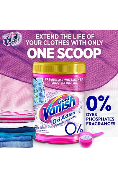 Vanish Stain Remover Oxi Action Gold Powder Pink 500 G Fast Action Stain Removal For White
