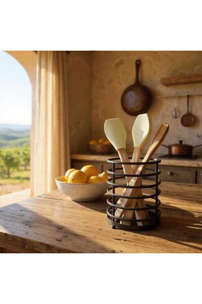 Monica Siyah Metal Kaşıklık