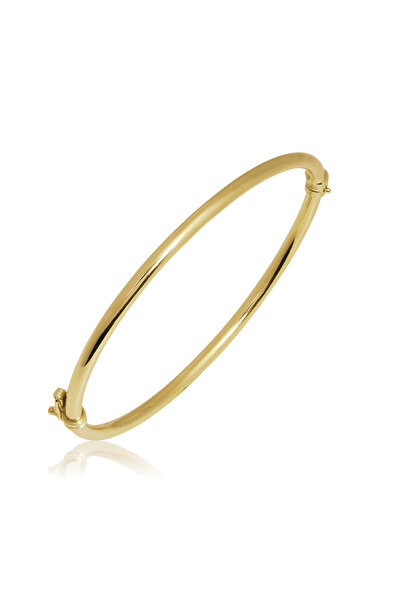 Altınkesesi 14 Ayar Altın Sade Bombeli Kelepçe Bilezik