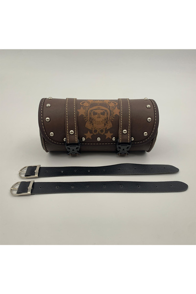 Choice1 Retro Universal Motorcycle Saddlebag Model Side PU Leather Luggage Sa...