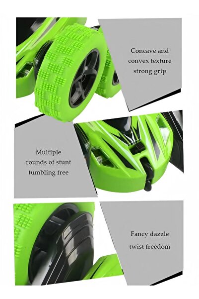 Generic Double-sided Body Rolling 360 Degree Stunt Remote Control Racing Double-sided Stunt Car