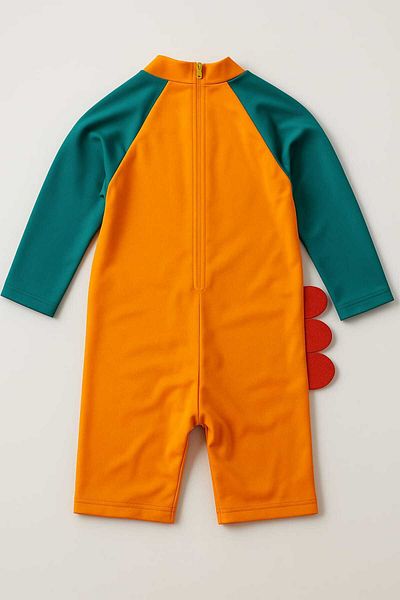 My Kids Wear Zippered Long Sleeve Swimsuit with Hat